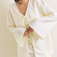 Soft Terra Satin Haori / 白花(ivory)