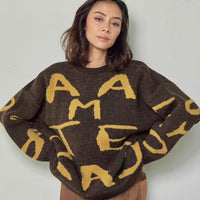 signature logo chunky knit