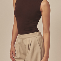AuraFit NeckHug Padded Tank / 枯茶(brown)