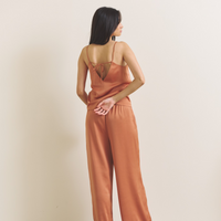 Soft Terra Satin Pants / 琥珀(orange)