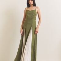 Rich Satin Bloom dress / 抹茶(matcha)
