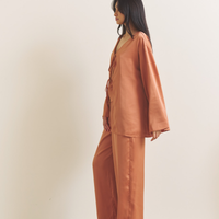 Soft Terra Satin Haori / 琥珀(orange)