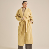 【11月中旬発送】Elegant Kimono Long Coat / 蜂蜜色(yellow)