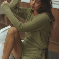 Sunlit Winery Fluffy Knit Rompers / 抹茶(matcha)