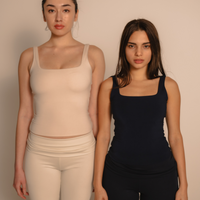 【10月末発送】AuraFit Elegant Padded Tank / 胡粉(off white)