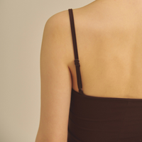 【9/27より発送】Aura Fit Padded Maxi Camisole Dress / 焦茶(dark brown)