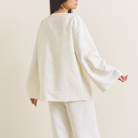 Soft Terra Satin Haori / 白花(ivory)