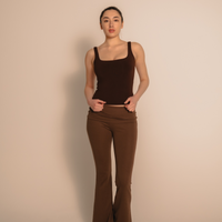 AuraFit Elegant Padded Tank / 枯茶(brown)