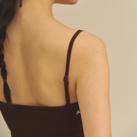 【9/27より発送】Aura Fit Padded Maxi Camisole Dress / 焦茶(dark brown)