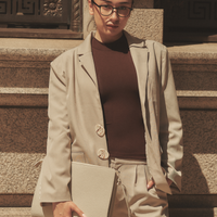 Urban Frame Stone Blazer / 亜麻(sand beige)