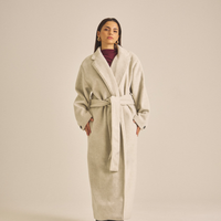 【11月中旬発送】Elegant Kimono Long Coat / 白花(ivory)