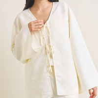Soft Terra Satin Haori / 白花(ivory)
