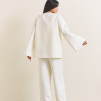Soft Terra Satin Pants / 白花(ivory)
