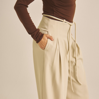 【COMING SOON】Chic Comfort Slacks / 白花(ivory)