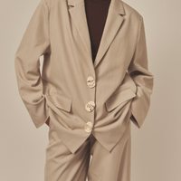 Urban Frame Stone Blazer / 亜麻(sand beige)