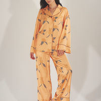 Chic Comfort Satin Pajama Pants / Amber(orange)
