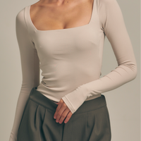 【1月上旬発送】Dreamy×WABISABI long sleeve top / 枯野(ivory beige)