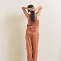 Soft Terra Satin Pants / 琥珀(orange)
