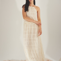 Ocean Breeze Elegant Chiffon Top / 胡粉(off white)