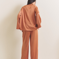 Soft Terra Satin Haori / 琥珀(orange)