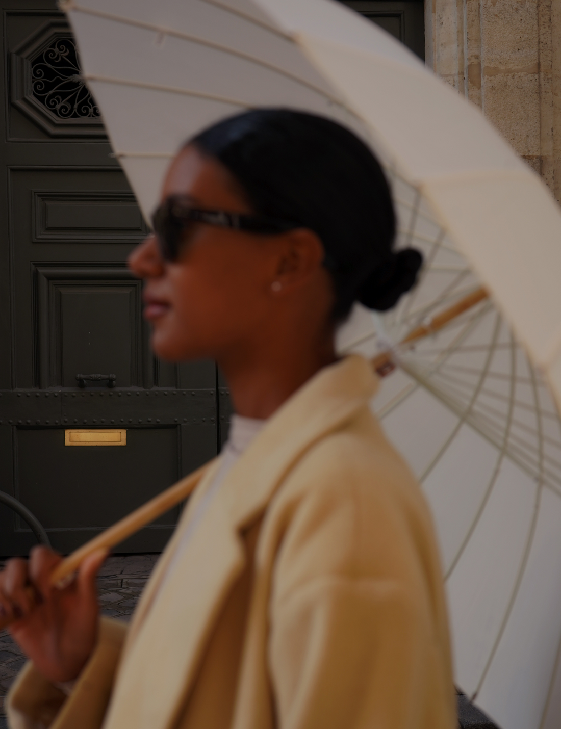 【11月中旬発送】Elegant Kimono Long Coat / 蜂蜜色(yellow)