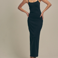 Dreamy×WABISABI style up camisole dress / 墨(black)