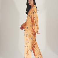 Chic Comfort Satin Pajama Pants / Amber(orange)