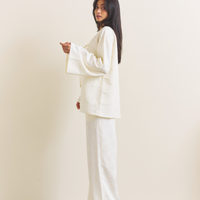 Soft Terra Satin Haori / 白花(ivory)