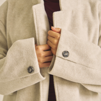 【11月中旬発送】Elegant Kimono Long Coat / 白花(ivory)