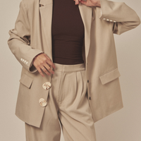 Urban Frame Stone Blazer / 亜麻(sand beige)