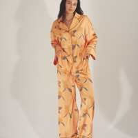 Chic Comfort Satin Pajama Pants / Amber(orange)