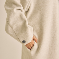 【11月中旬発送】Elegant Kimono Long Coat / 白花(ivory)
