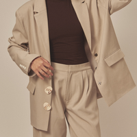 Urban Frame Stone Blazer / 亜麻(sand beige)