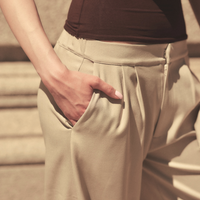 Urban Elegance Style Up Pants / 亜麻(sand beige)