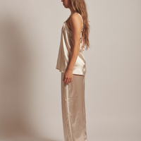 Sunlit Winery Silky Pants / 亜麻(gold)