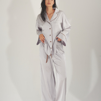 Chic Comfort Satin Pajama Pants / Jun(greige)