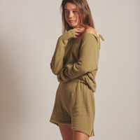 Sunlit Winery Fluffy Knit Rompers / 抹茶(matcha)