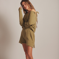 Sunlit Winery Fluffy Knit Rompers / 抹茶(matcha)