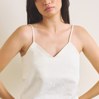 Soft Terra Satin Camisole / 白花(ivory)