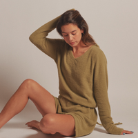 Sunlit Winery Fluffy Knit Rompers / 抹茶(matcha)