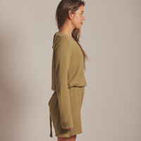 Sunlit Winery Fluffy Knit Rompers / 抹茶(matcha)