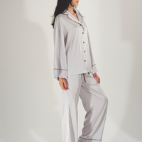 Chic Comfort Satin Pajama Pants / Jun(greige)