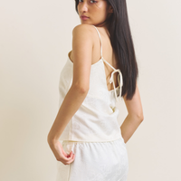 Soft Terra Satin Camisole / 白花(ivory)