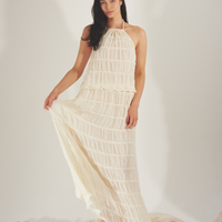 Ocean Breeze Elegant Chiffon Skirt / 胡粉(off white)