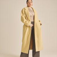 【11月中旬発送】Elegant Kimono Long Coat / 蜂蜜色(yellow)