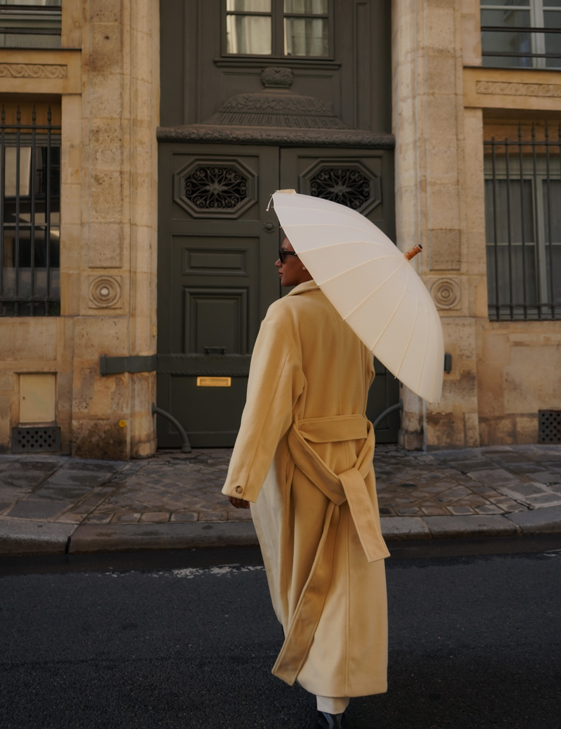 【11月中旬発送】Elegant Kimono Long Coat / 蜂蜜色(yellow)