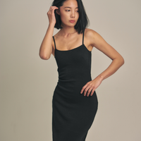 【10月末発送】Dreamy×WABISABI style up camisole dress / 墨(black)