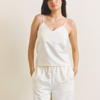 Soft Terra Satin Camisole / 白花(ivory)