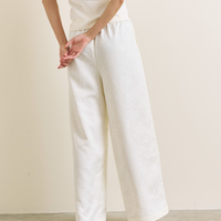 Soft Terra Satin Pants / 白花(ivory)