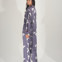 Chic Comfort Satin Pajama Pants / Gray